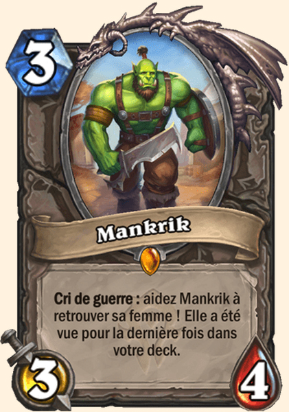 Mankrik carte Hearhstone