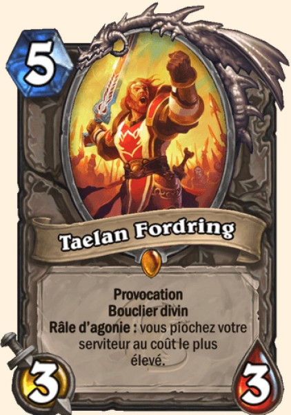 Taelan Fordring carte Hearhstone