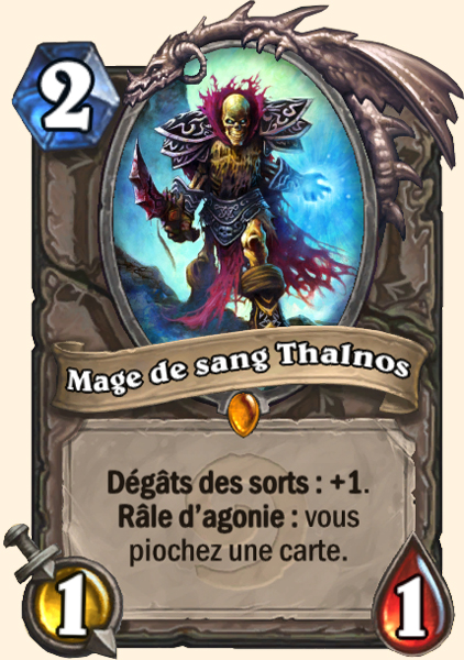 Mage de sang Thalnos carte Hearhstone