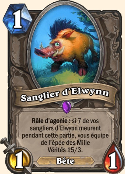 Sanglier d'Elwynn carte Hearhstone