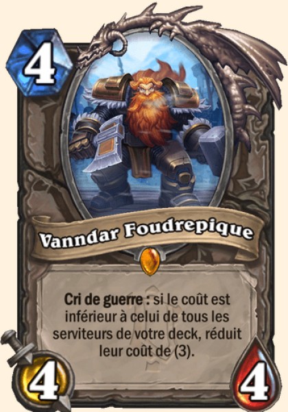 Vanndar Foudrepique carte Hearhstone