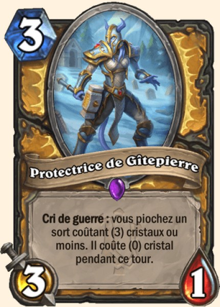 Protectrice de Gitepierre carte Hearhstone