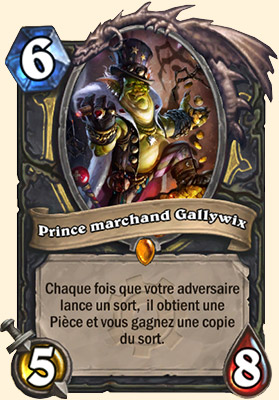 Prince marchand Gallywix carte Hearhstone