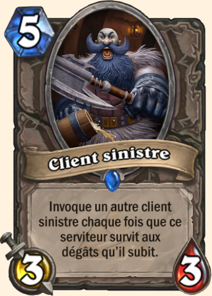 Client sinistre carte Hearhstone