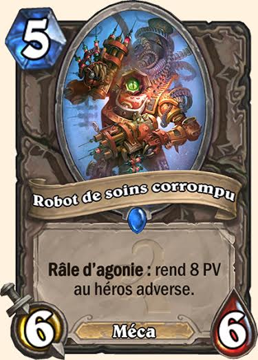 Robot de soins corrompu carte Hearhstone