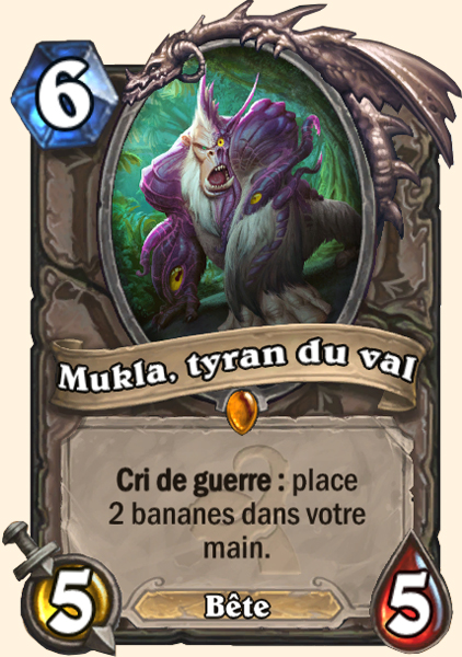 Mukla, tyran du val carte Hearhstone