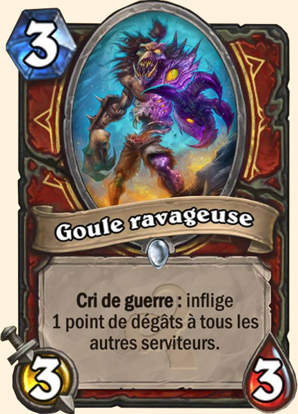 Goule ravageuse carte Hearhstone