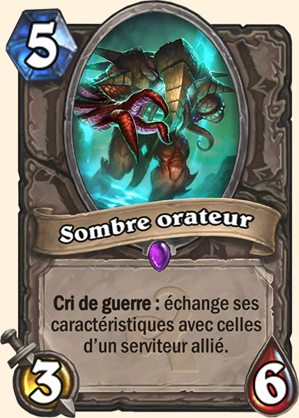 Sombre porte-parole carte Hearhstone